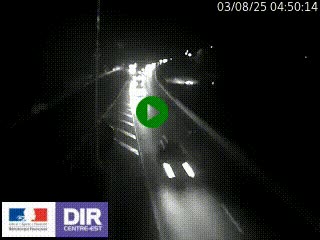 Caméra autoroute sur A6 - Valvert, près de Lyon, en direction de Paris, à hauteur de la sortie 36 Porte du Valvert