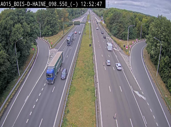 Webcam autoroute Belgique - Bois d'Haine - E42 - BK 98.6