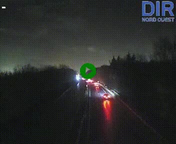 Webcam sur le périphérique de Caen (N814) à l'est de la ville, à Mondeville hauteur de la sortie 2, Presqu'île-Rives de l'Orne, au bout de l'autoroute A13