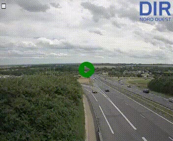 Webcam au début de l'A84 sur le périphérique Ouest de Caen (N814) à hauteur de la sortie 9, Porte de Bretagne