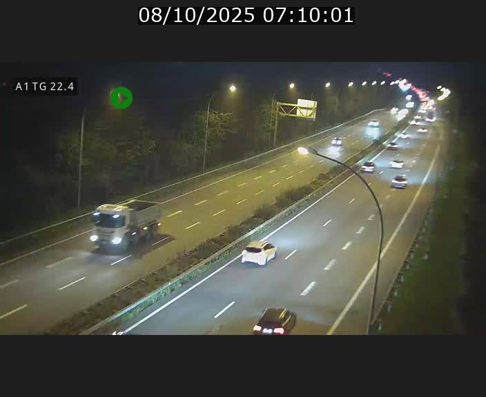 Traffic live webcam Luxembourg Flaxweiler - A1 direction Luxembourg - BK 22.4