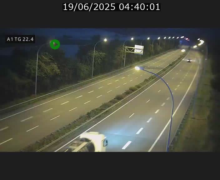 Traffic live webcam Luxembourg Flaxweiler - A1 direction Luxembourg - BK 22.4