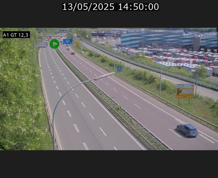 Traffic live webcam Luxembourg Senningerberg - A1 direction Allemagne - BK 12.3