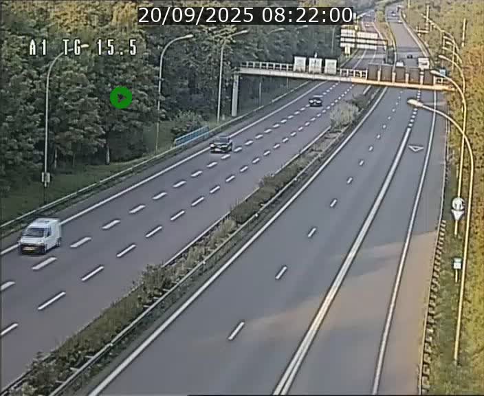 Traffic live webcam Luxembourg Munsbach - A1 direction Luxembourg - BK 15.5
