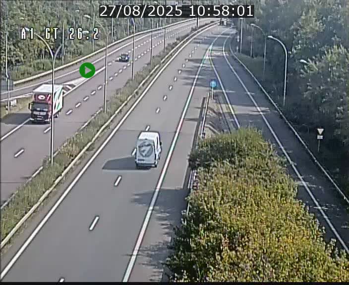 Traffic live webcam Luxembourg Grevenmacher - A1 direction Allemagne - BK 26.2