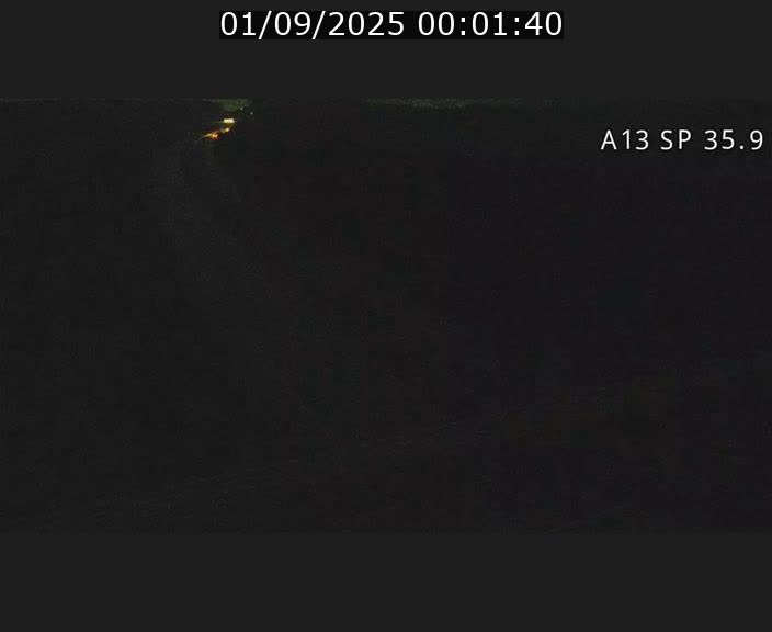 Webcam trafic sur A13 à l'entrée ouest du tunnel Markusbierg à Remerschen. Vue orientée vers Mondorf-les-Bains.
