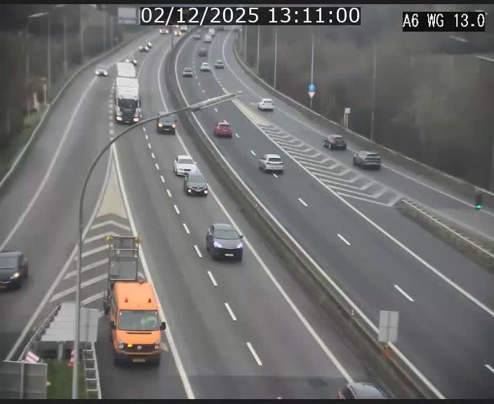Traffic live webcam Luxembourg Mamer - A6 - BK 13 - direction Luxembourg/France/Allemagne