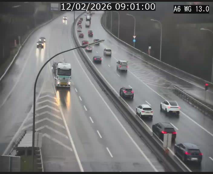 Traffic live webcam Luxembourg Mamer - A6 - BK 13 - direction Luxembourg/France/Allemagne