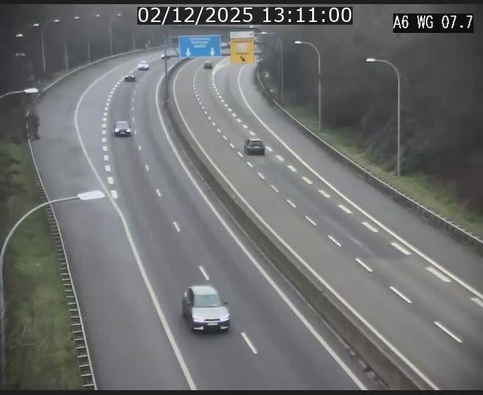 Traffic live webcam Luxembourg - Bridel - A6 - BK 7.7 - direction Belgique