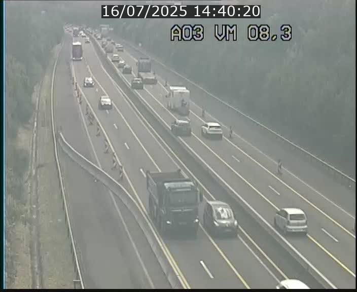 Traffic live webcam Luxembourg Bettembourg - A3 - BK 8.3 - direction France
