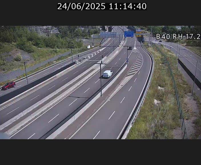 Webcam sur le contournement d'Esch Belval à hauteur de la sortie Université de Luxembourg. Vue orientée vers Luxembourg