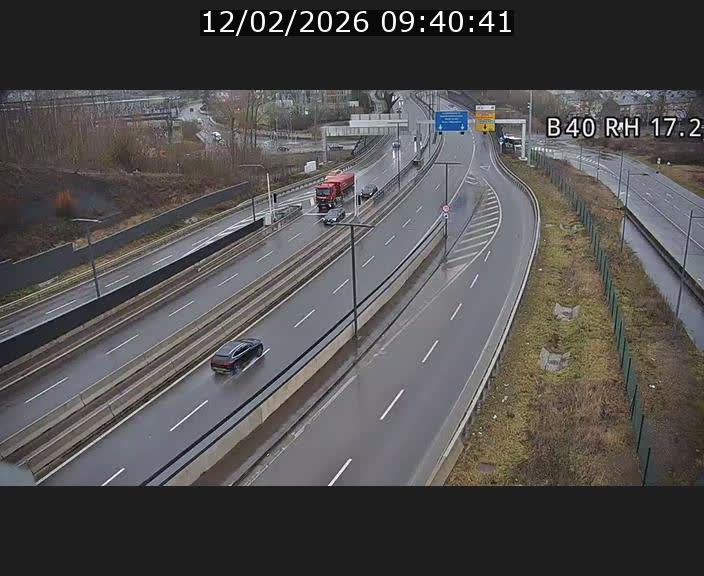 Webcam sur le contournement d'Esch Belval à hauteur de la sortie Université de Luxembourg. Vue orientée vers Luxembourg