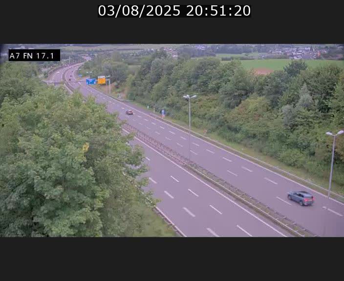Caméra trafic Luxembourg - A7, Merscherbierg direction Mersch