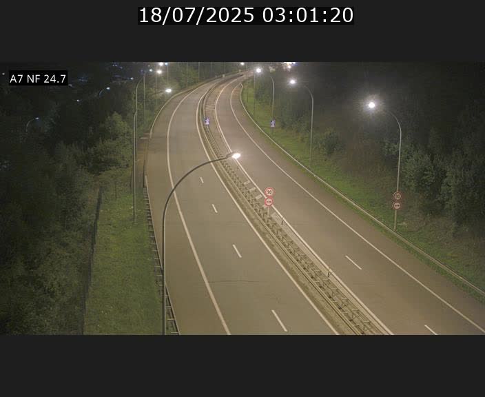 Caméra trafic Luxembourg - A7, Schieren direction Mersch