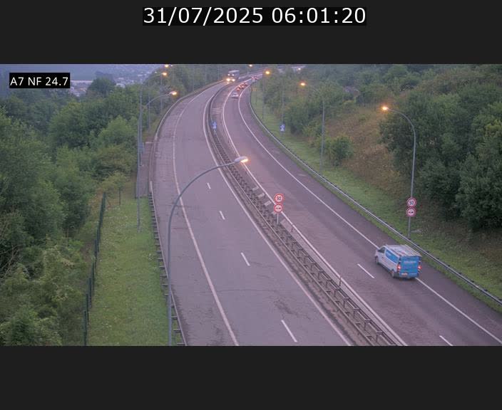 Caméra trafic Luxembourg - A7, Schieren direction Mersch