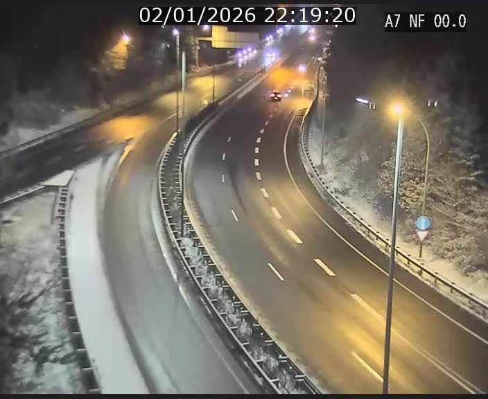 Caméra autoroute Luxembourg A7 - Echangeur A1/A7 Grünewald direction Tunnel Stafelter