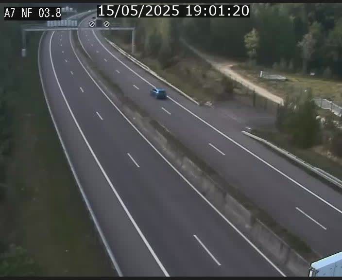 Webcam autoroute A7 au Luxembourg à la sortie du Tunnel Stafelter vers le Nord