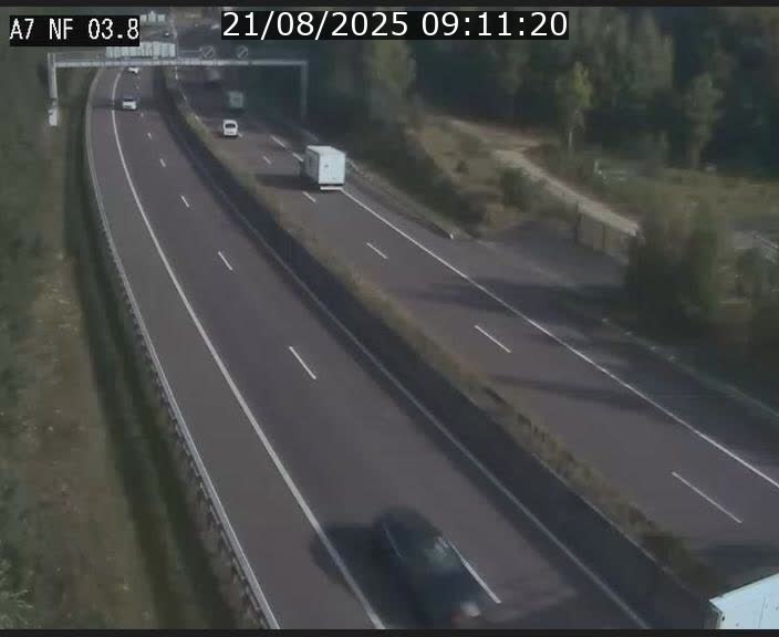 Webcam autoroute A7 au Luxembourg à la sortie du Tunnel Stafelter vers le Nord