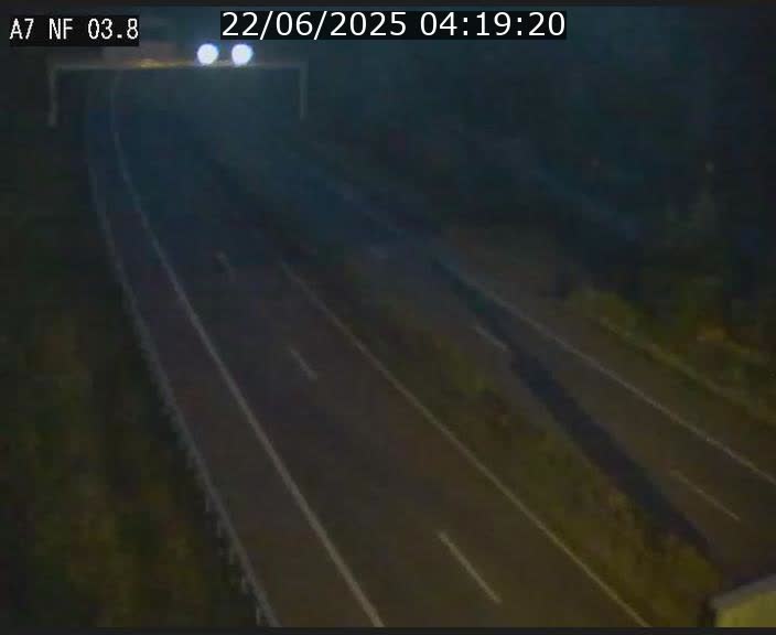 Webcam autoroute A7 au Luxembourg à la sortie du Tunnel Stafelter vers le Nord