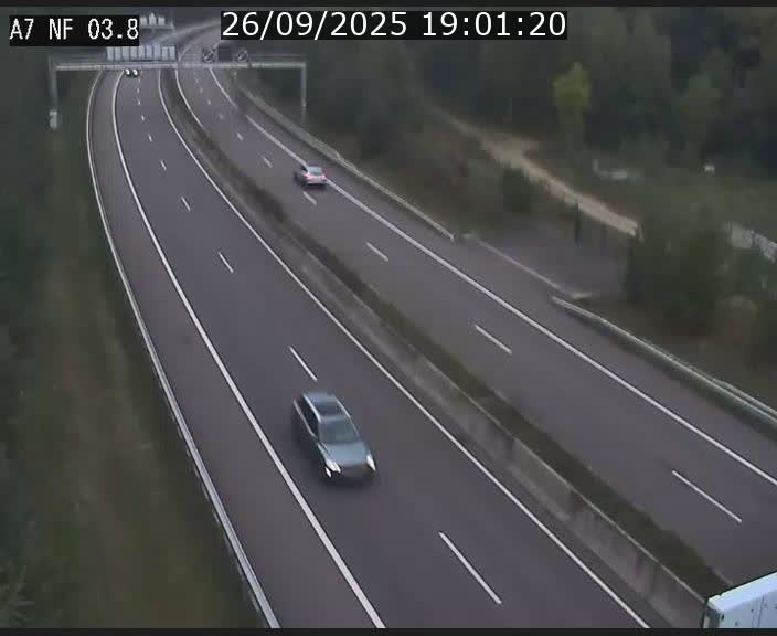 Webcam autoroute A7 au Luxembourg à la sortie du Tunnel Stafelter vers le Nord