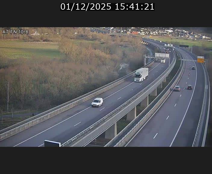 Caméra trafic Luxembourg - A7, Tunnel Gousselerbierg, sortie sud, direction rond-point Lorentzweiler (BK 10.8)