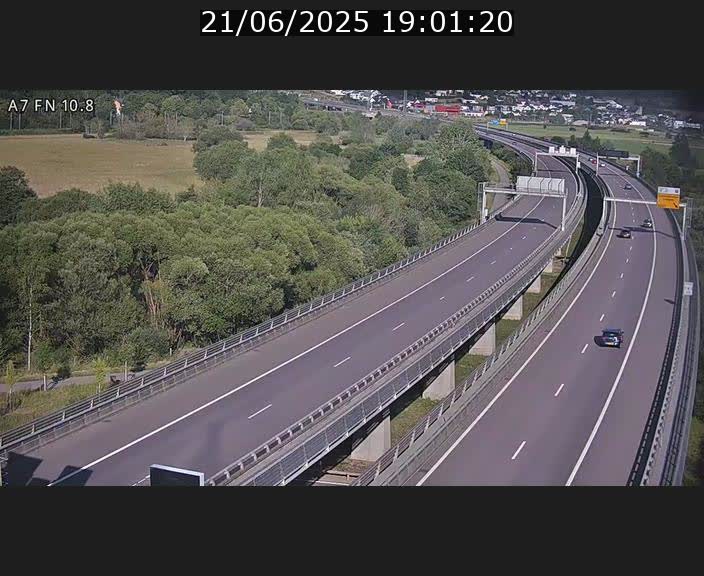 Caméra trafic Luxembourg - A7, Tunnel Gousselerbierg, sortie sud, direction rond-point Lorentzweiler (BK 10.8)