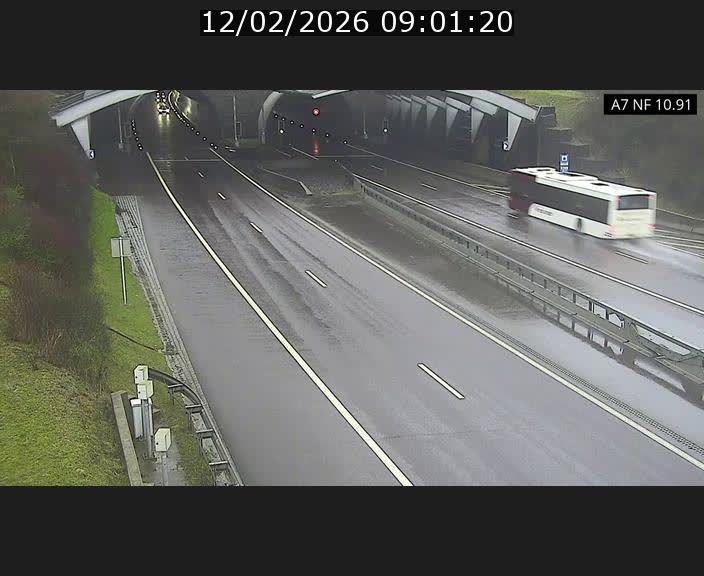 Caméra trafic Luxembourg - A7, Tunnel Gousselerbierg, entrée sud, direction Mersch
