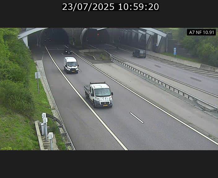 Caméra trafic Luxembourg - A7, Tunnel Gousselerbierg, entrée sud, direction Mersch