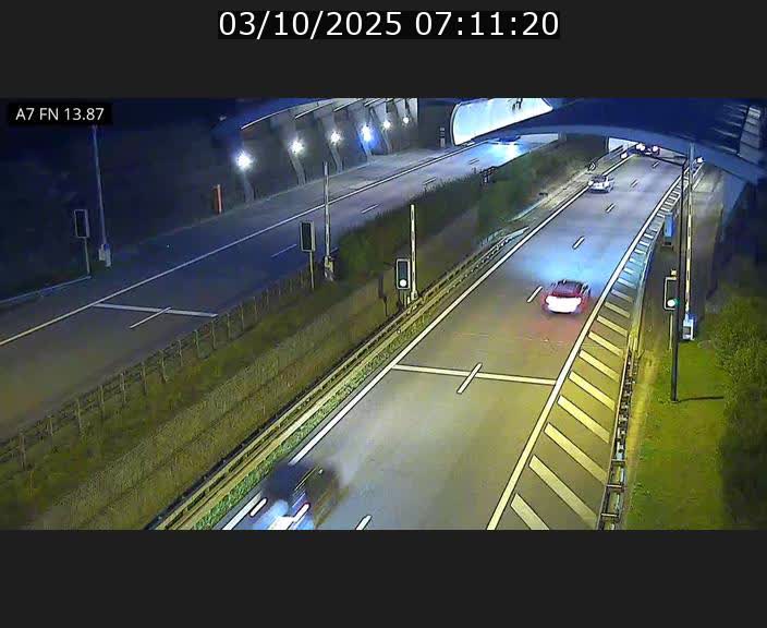 Caméra trafic Luxembourg - A7, Tunnel Gousselerbierg, entrée nord, direction Lorentzweiler