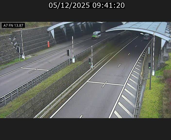 Caméra trafic Luxembourg - A7, Tunnel Gousselerbierg, entrée nord, direction Lorentzweiler