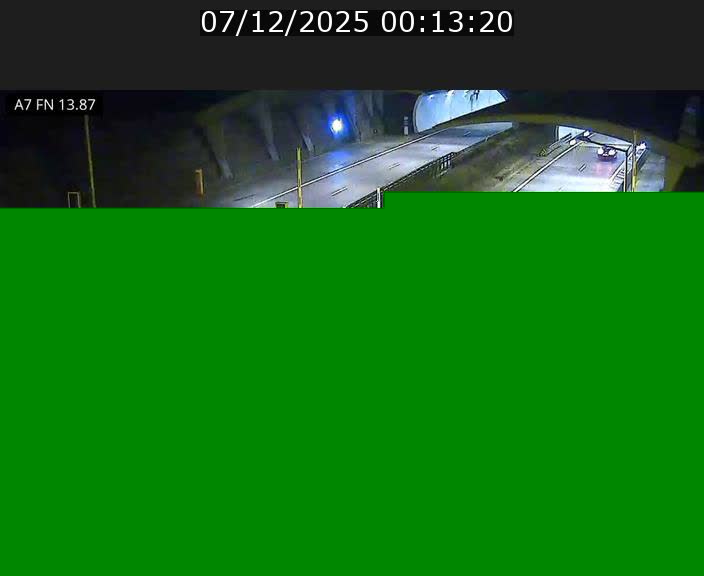Caméra trafic Luxembourg - A7, Tunnel Gousselerbierg, entrée nord, direction Lorentzweiler