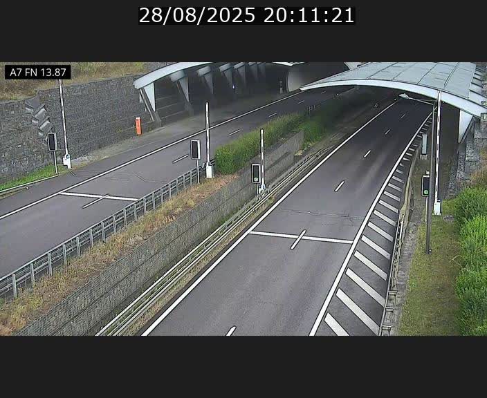 Caméra trafic Luxembourg - A7, Tunnel Gousselerbierg, entrée nord, direction Lorentzweiler