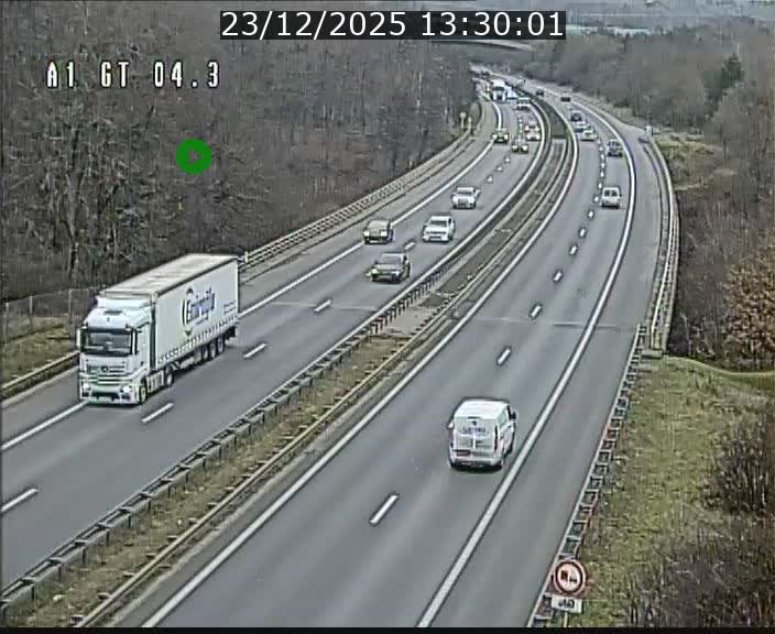 Traffic live webcam Luxembourg Itzig - A1 direction Sandweiler - BK 4.3