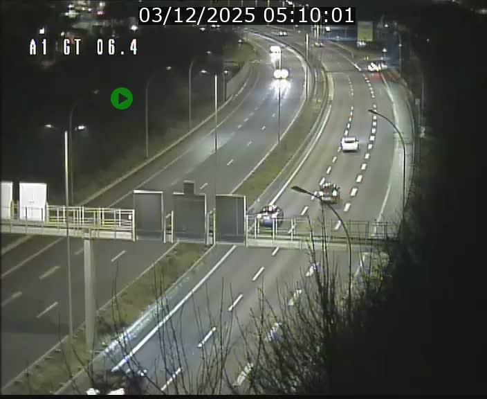 Traffic live webcam Luxembourg Hamm - A1 direction Sandweiler - BK 6.4