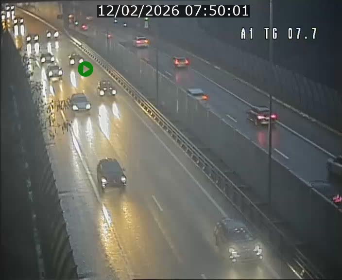 Traffic live webcam Luxembourg Kirchberg - A1 direction Luxembourg-ville - BK 7.7