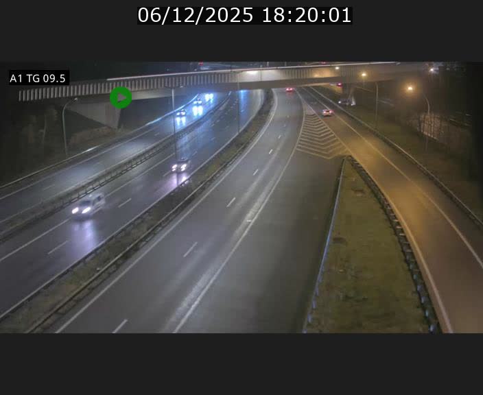Traffic live webcam Luxembourg Jonction Grünewald - A1 direction Luxembourg-ville - BK 9.5