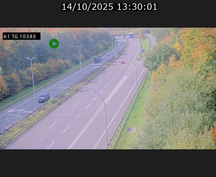 Traffic live webcam Luxembourg Senningerberg - A1 direction Luxembourg Kirchberg - BK 10.3