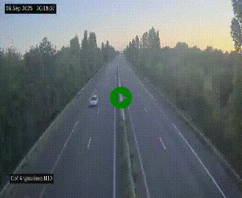 Webcam routière à la fin de la N10, en périphérique ouest d'Angouleme, proche de la jonction avec l'A10