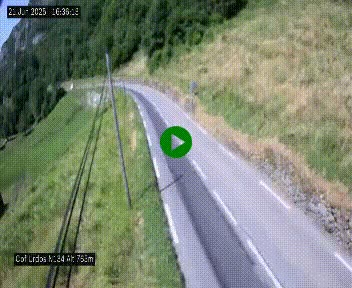 Webcam dans les Pyrénées Atlantique au niveau du col d'Urdos et du fort du Pourtalet sur la N134, en direction du Col et du tunnel du Somport, à 765 mètres d'altitude