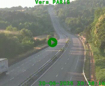 Caméra routière sur l'autoroute A20 à Bessines-sur-Gartempe. Vue orientée vers Paris