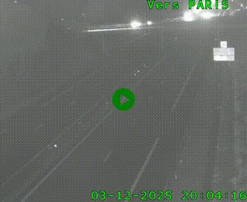 Caméra routière sur l'autoroute A20 au nord de Limoges, à la jonction avec la N520. Vue orientée vers Paris