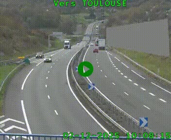 Caméra routière sur l'autoroute A20 à Noailles, en périphérie de Brive-la-Gaillarde. Vue orientée vers Toulouse