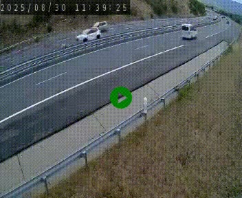 Caméra autoroutière France - A75, Engayresque, entre Millau et Séverac-le-Chateau, en direction de Montpellier