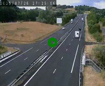 Caméra autoroutière France - A75, Coren, en direction de Montpellier