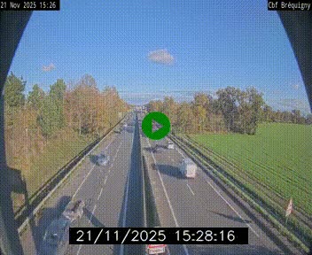 Webcam sur le périphérique de Rennes (N136) à hauteur du quartier Bréquigny, au sud de la ville