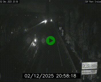 Webcam sur la N165 après le Pont de l'Iroise, à l'entrée de Brest