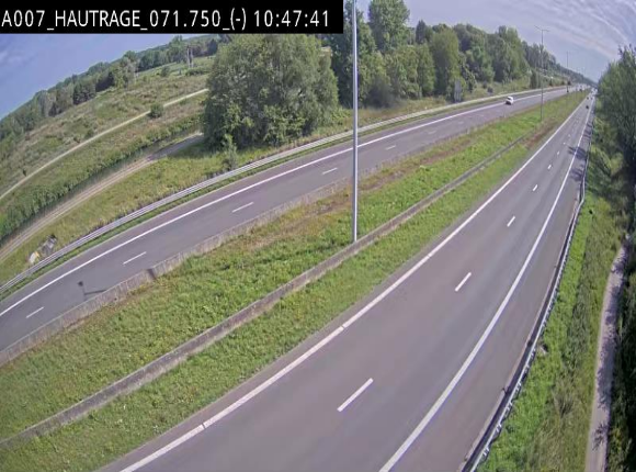 Webcam autoroute Belgique - Hautrage - E19 - BK 71.7