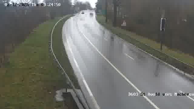 Webcam sur la D603 située à proximité de Saint-Avold. Vue orientée vers Macheren.