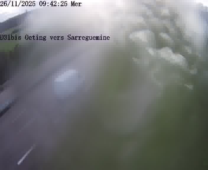 Webcam installée le long de D31bis (France) à Oeting, pointée vers Sarreguemines, utile pour suivre précisément les conditions de trafic.