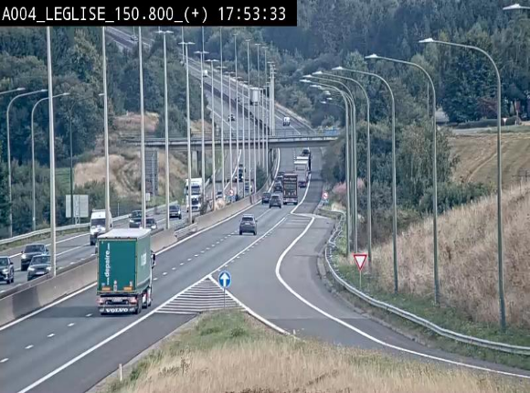 Caméra autoroute Belgique - Côte de Léglise, E411(A4) direction Luxembourg